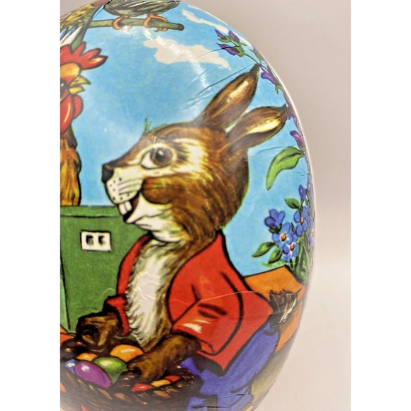 Easter Egg Paper Mache Vintage Nestler Made in Germany Used 6X4 Inches - Picture 11 of 14